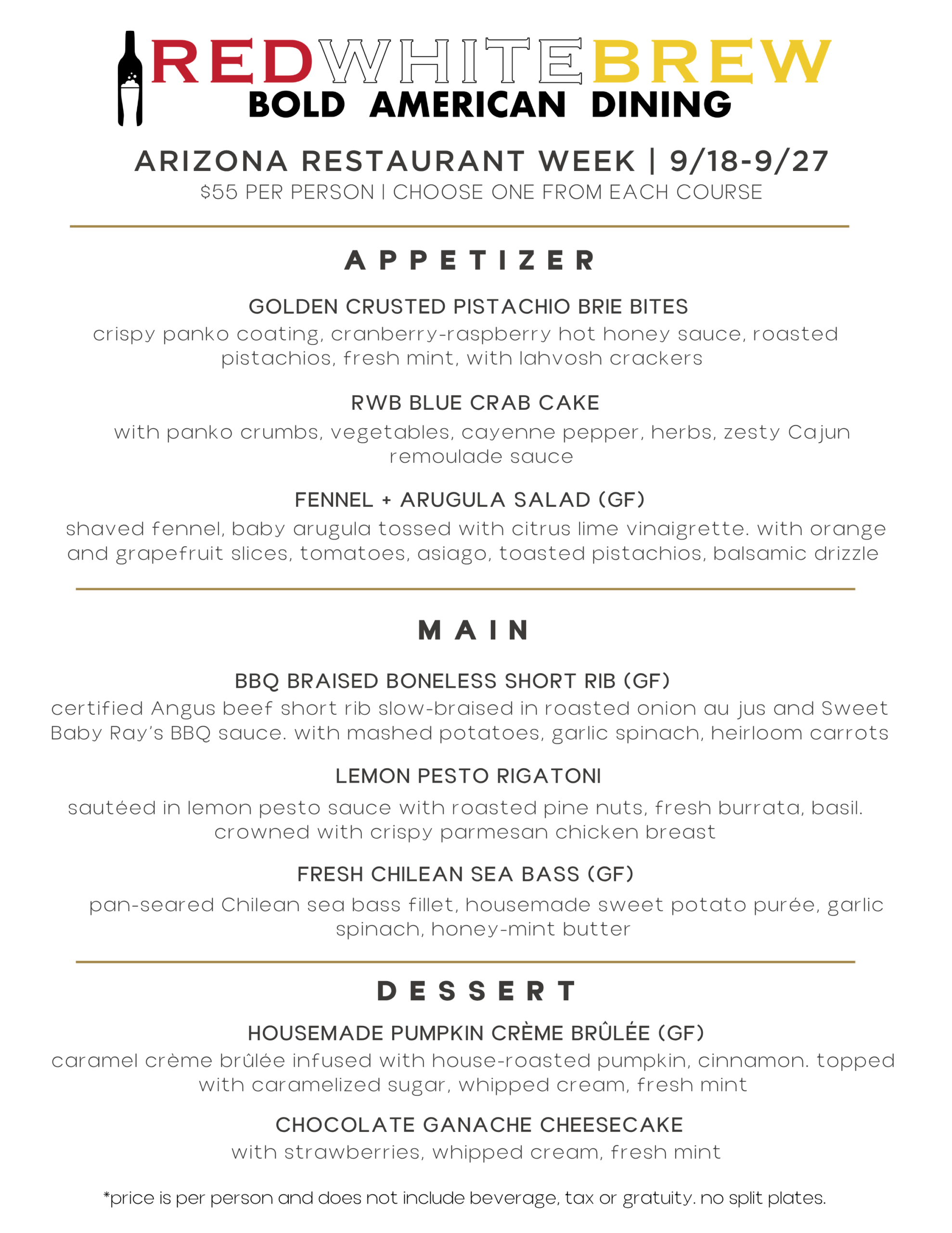 restaurant week at red white and brew